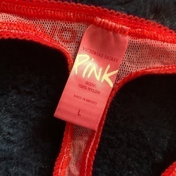 Vintage Pink Victoria’s Secret Mesh Valentine Love Thong Panty NWOT​ - Picture 6 of 7